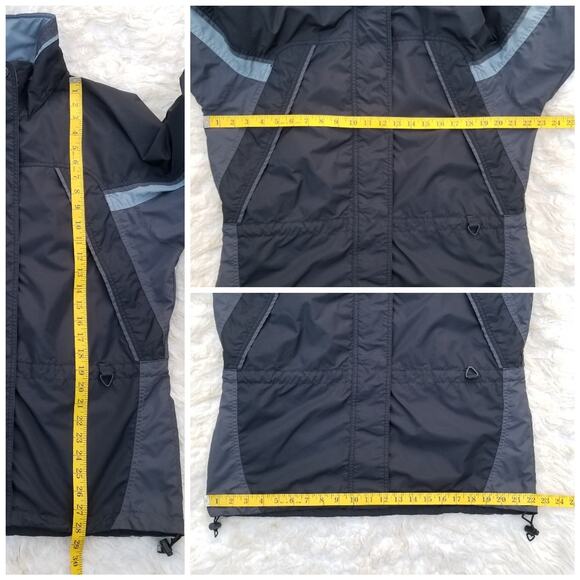 Columbia Fire Ridge Jacket Size M Black Gray Zip Outer Shell Women's Medium EUC - Picture 12 of 14